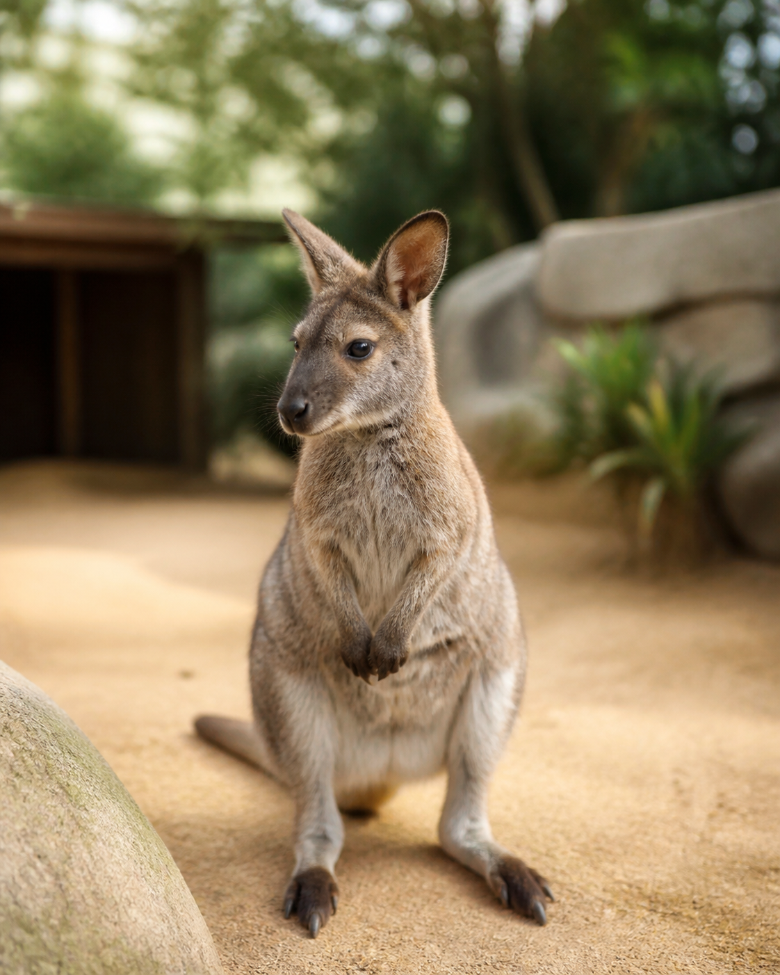Calm exotic animal care facility in Thailand
